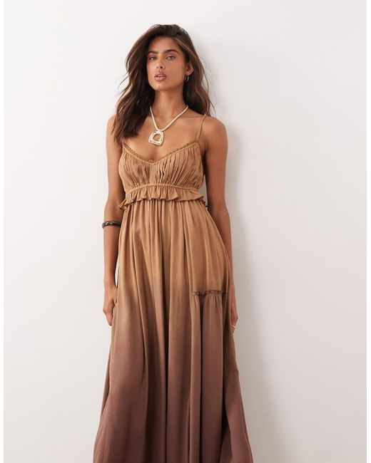 Iisla & Bird Brown Maxi Beach Dress