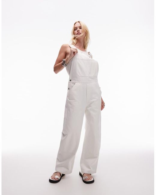 Peto Vaquero Blanco Hueso De Estilo Worker De Sarga Lavada De -Neutro ARKET de color White