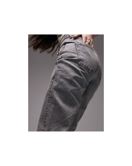 TOPSHOP Editor Jeans in Grey | Lyst Australia
