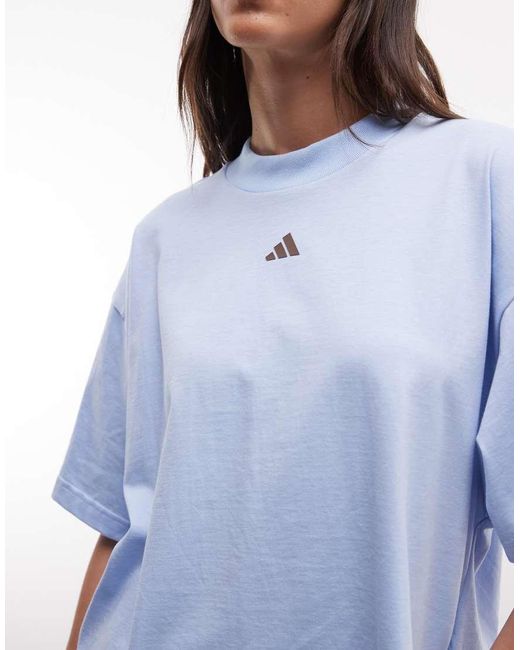 Adidas Originals Blue Adidas Sportswear Three Stripes Studios T-Shirt