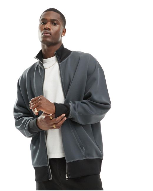 Giacca sportiva oversize di ASOS in Gray da Uomo