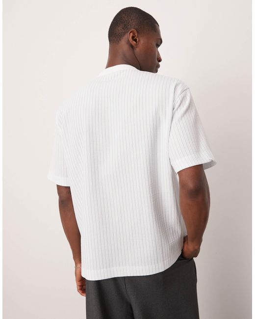 ASOS White Boxy Relaxed T-shirt With Chest Pocket for men
