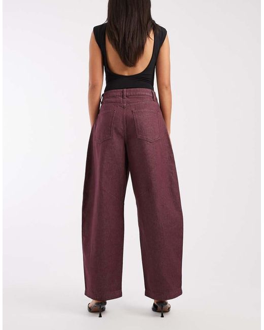 Vaqueros Capri Morado De Pernera Barrel De -Rojo ASOS de color Red