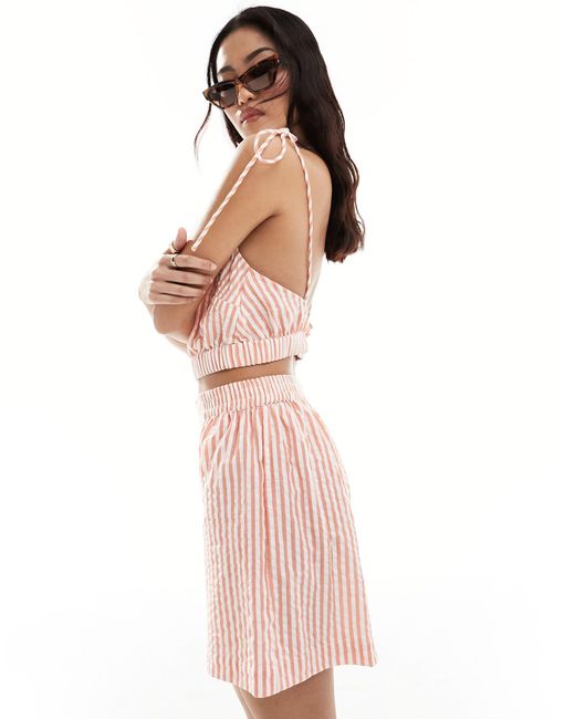 ASOS Pink Pull On Short With Tab Waistband