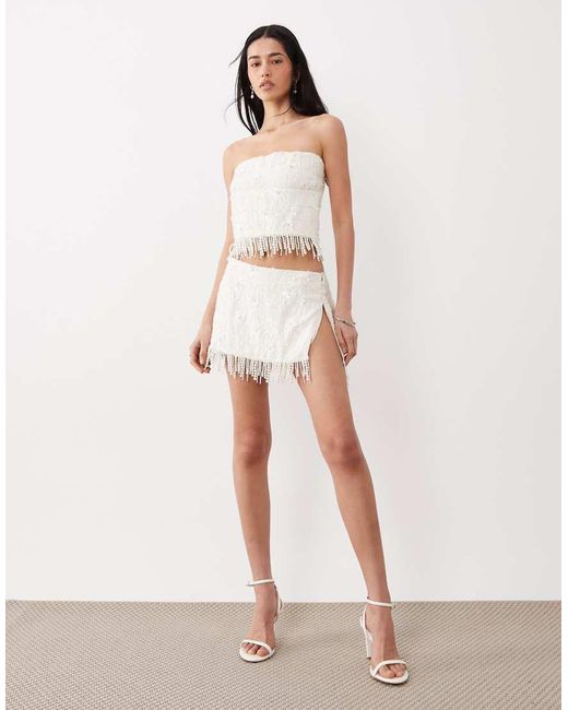 Dippin' Daisy's Natural Dippin Daisys Bridal Sequin Mini Skirt