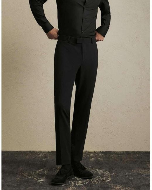 River Island Brown Skinny Fit Suit Trousers for men