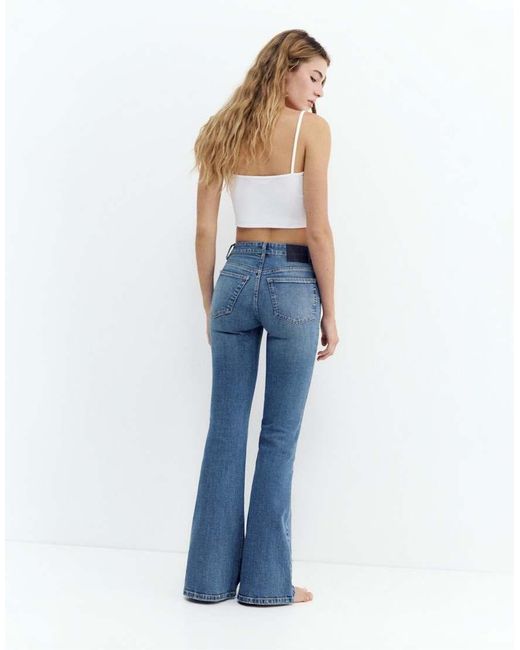 Pull&Bear Blue Petite Skinny Flared Jeans
