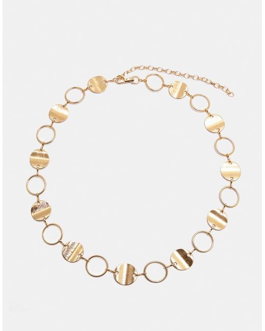 Pull&Bear Natural Circle Chain Belt