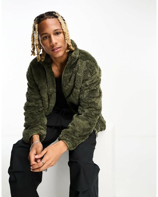 Adidas Originals – adventure – jacke aus teddy-fleece in Green für Herren
