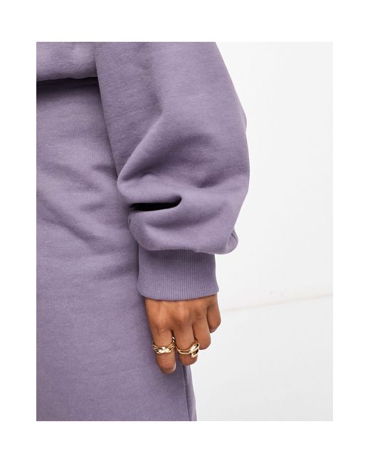 Robe courte à col ras ASOS en coloris Purple