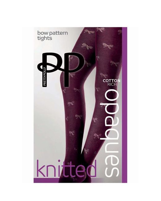 Pretty Polly Blue Bow Pattern Tights