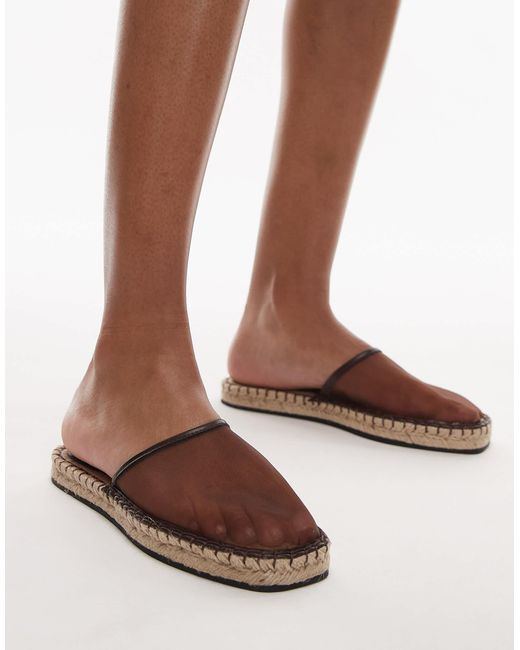 Harry - mules façon espadrilles - chocolat TOPSHOP en coloris Brown