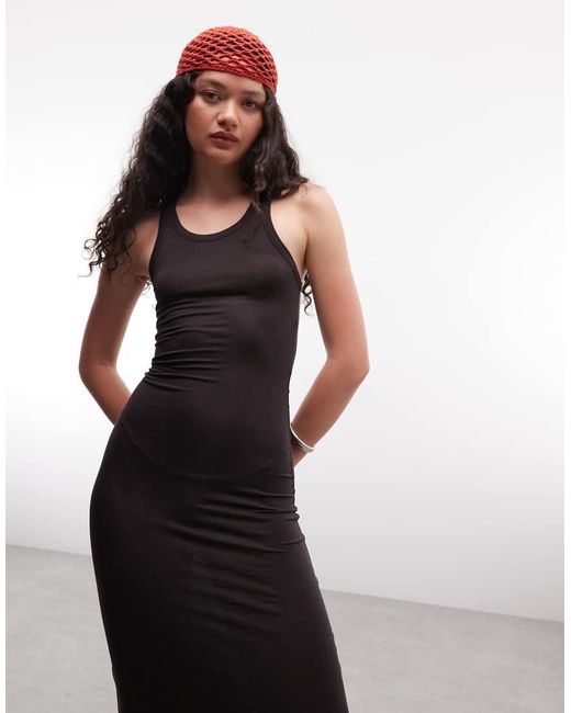 Weekday Brown Super Soft Jersey Maxi Dress