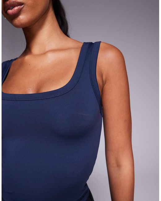 4505 Blue Icon Active Slightly Cropped Tank Top