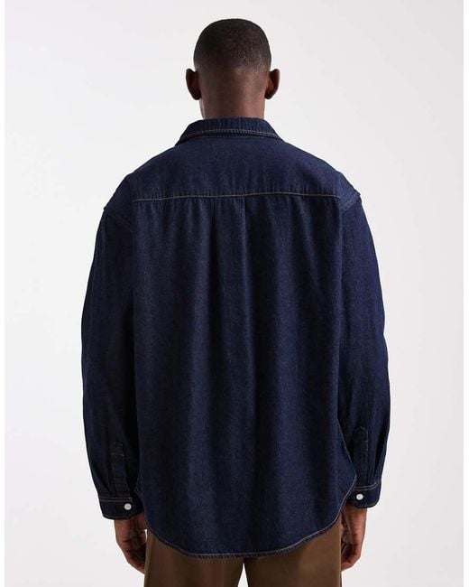 Jack & Jones Blue Oversized Denim Shirt for men