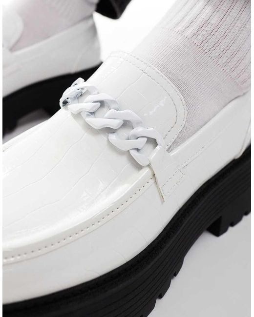 Asos white loafers best sale