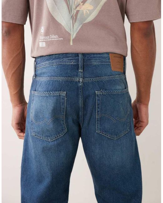 Jack & Jones Blue Chris Straight Fit Jeans for men