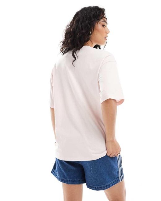 JJXX Oversized T-Shirt Met Rode Strik in het White