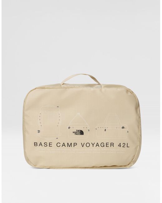 Base camp voyager - borsone da 42 l color ghiaia/nero tnf di The North Face in Metallic