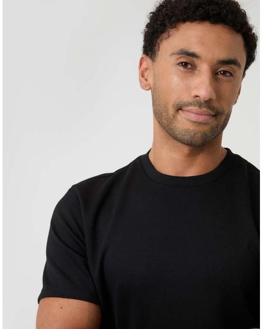 Threadbare Black Regular Fit Crew Neck T-Shirt for men