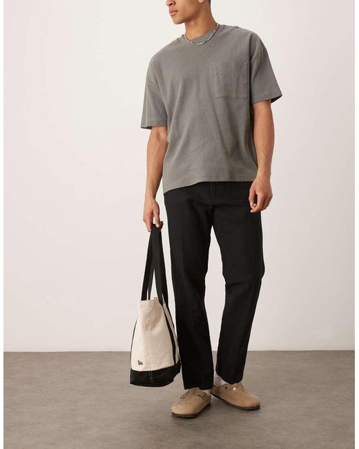 SELECTED Gray Leroy Straight Fit Linen Trouser for men