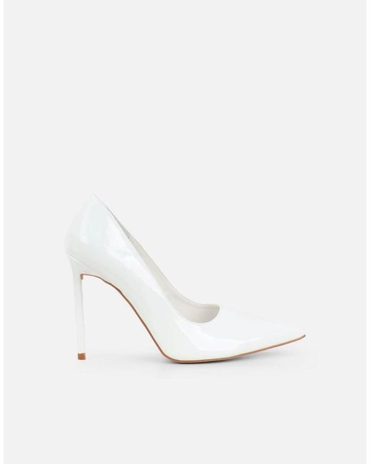 SIMMI White Sid Patent Court Shoes