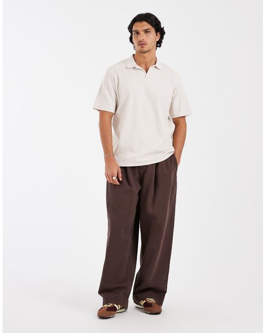 JJ Rebel White Split Neck Knit Top for men