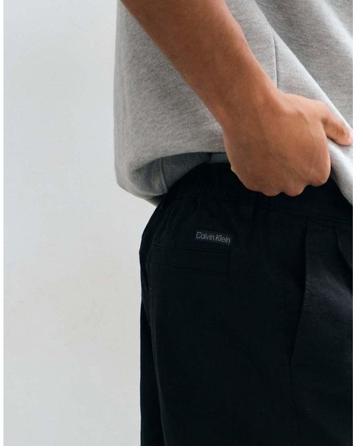 Calvin Klein White Cotton Trousers With Front Pleat for men