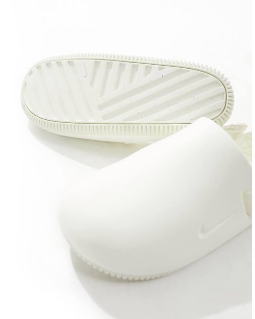 Nike White Calm Mules