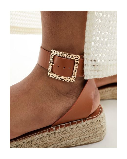 Sandales en deux parties style espadrilles - fauve South Beach en coloris Brown
