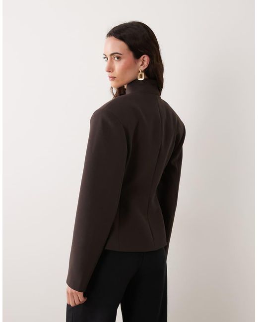 ASOS Black Wrap Front Cinch Blazer