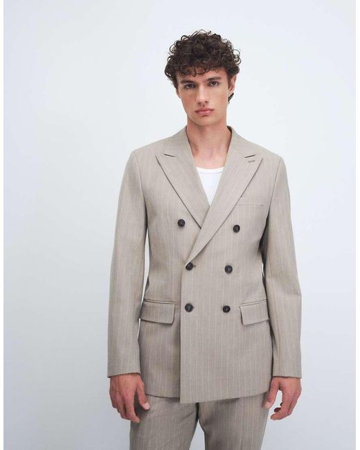 SELECTED Gray Slim Fit Blazer for men