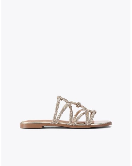 KG by Kurt Geiger White Perla Flat Sandals