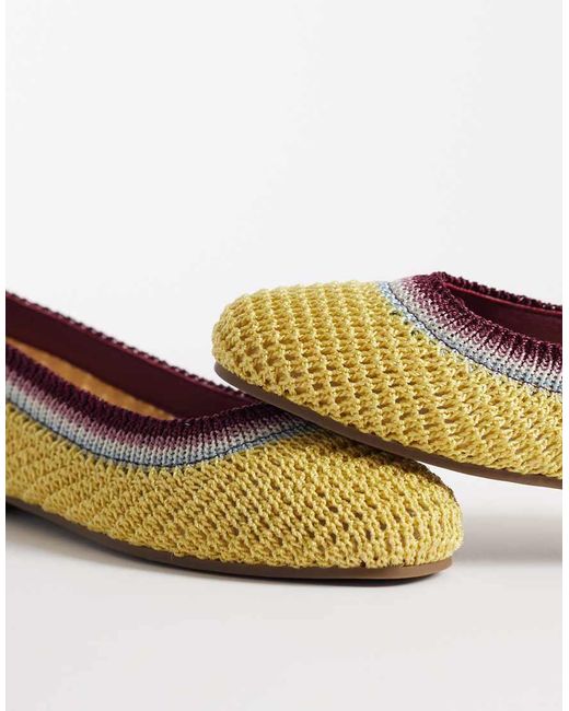 Ballerine Stringate Gialle di SEQWL in Yellow