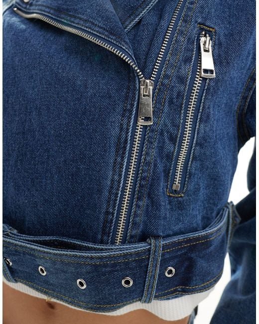 Pimkie Blue – kurz geschnittene biker-jeansjacke