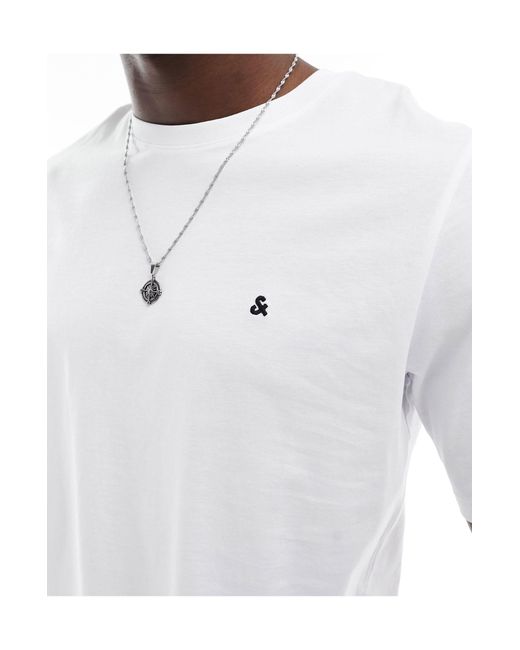 Jack & Jones White T-shirt With & Logo for men