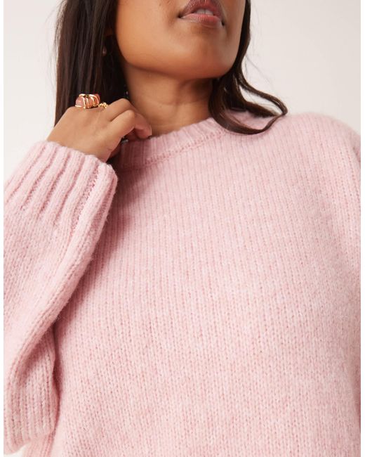 ASOS Pink Asos design curve – oversize-pullover