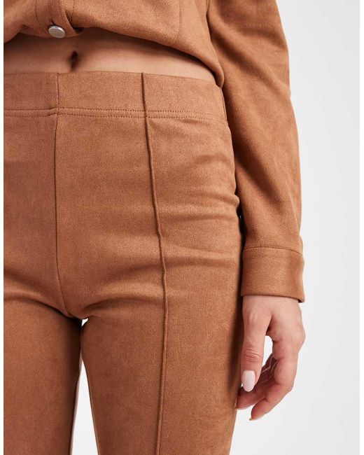 Miss Selfridge Orange Suedette Flare