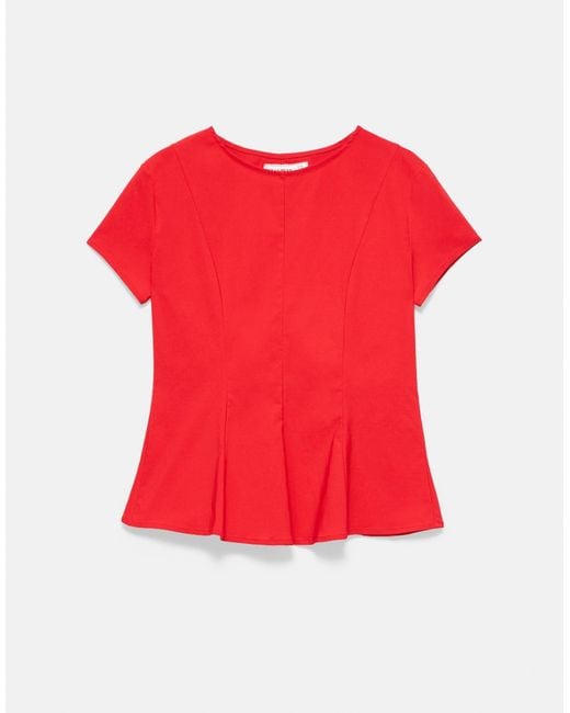Top péplum Pull&Bear en coloris Red