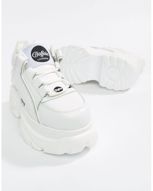 buffalo white platform sneakers