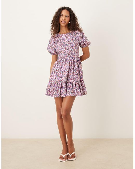 Glamorous Pink Tie Back Mini Dress
