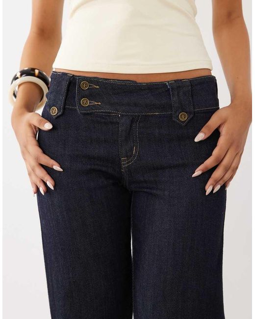 Tiger Mist Blue Kittie Low Rise Flared Jeans