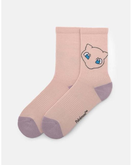 Pull&Bear Brown Pokémon Mew Socks for men