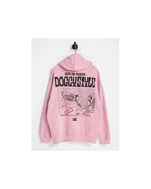 ASOS Pink Oversized Hoodie With Snoop dogg Prints for men