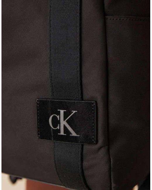 Calvin Klein Black Canvas Utility Backpack for men