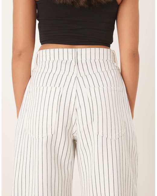 ASOS Natural High Waisted Barrel Leg Jeans