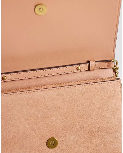 Ralph Lauren Natural Long Chain Suede Bag
