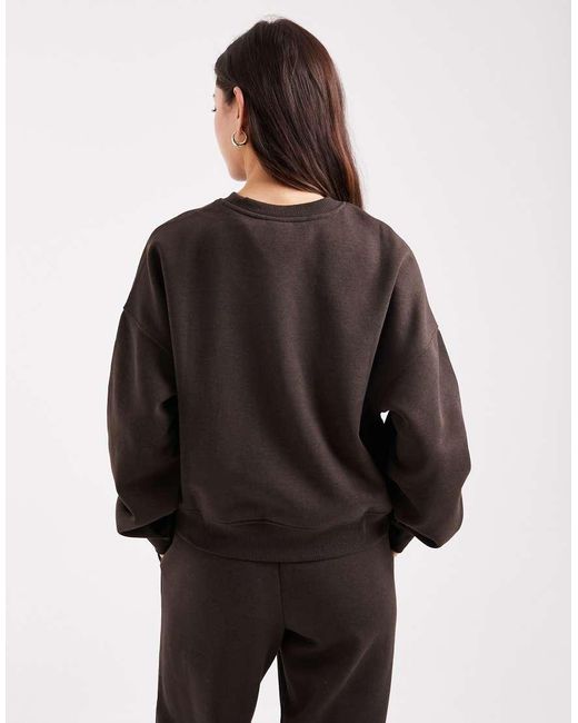 ONLY Brown Crew Neck Drop Shoulder Sweatshirt Co-ord
