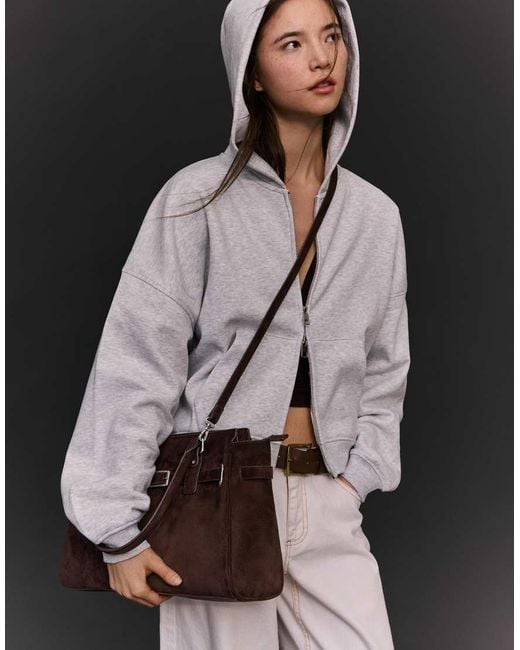 Bershka Black Belt Shopper Bag