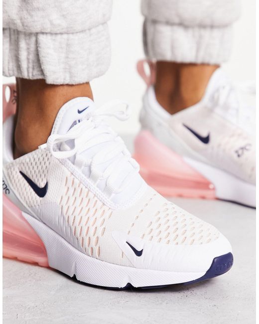 Air max 270 bianche shop e azzurre